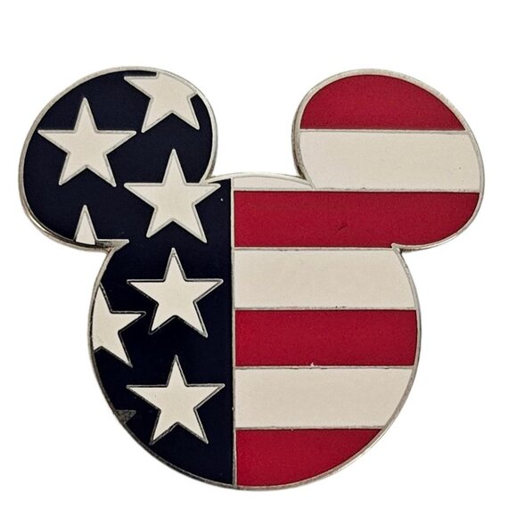 Mickey Stars American Flag Stripes And Stars 2002 Disney Pin,  L629 - Picture 6 of 6